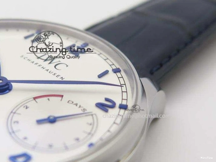 MIROTIME 0711 EasyCare Portuguese Real PR IW500705 ZF 1:1 Best Edition On Blue Leather Strap A52010 V 7310